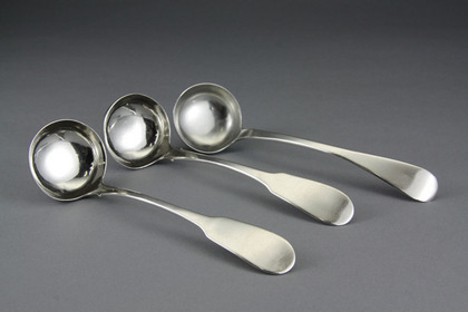 Scottish Provincial Silver Toddy Ladles (3) - Dundee - William Constable